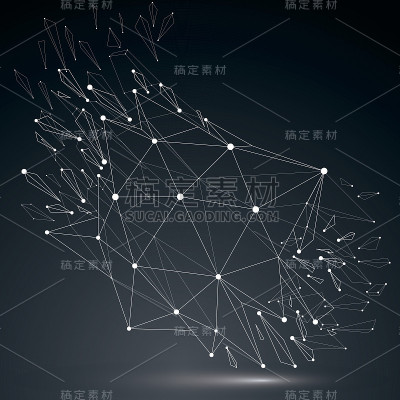 透视技术用发光连接线拆除形状