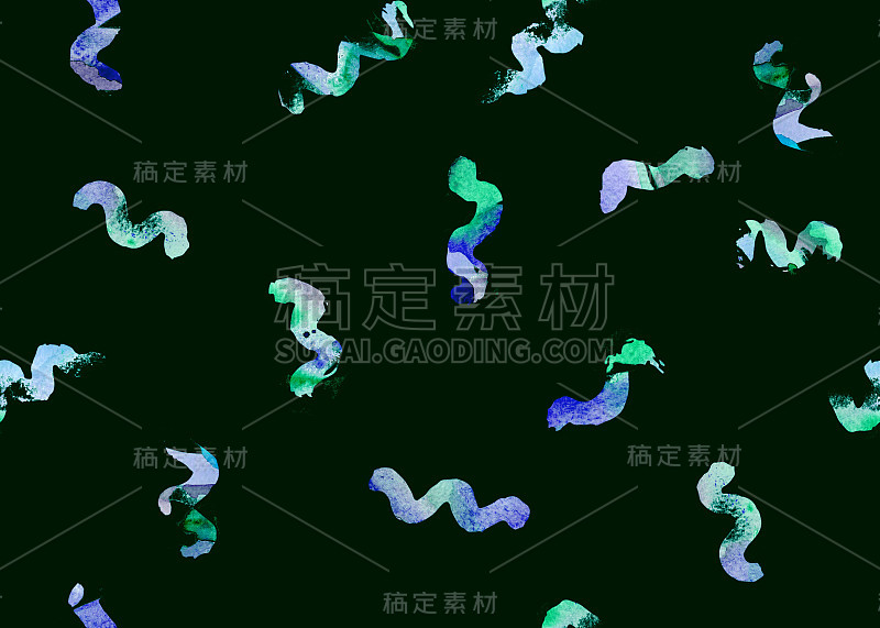 水彩的模式。