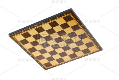 孤立的木制空棋盘
