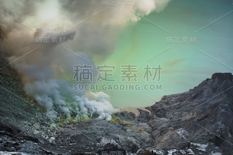 火山Ijen。Java