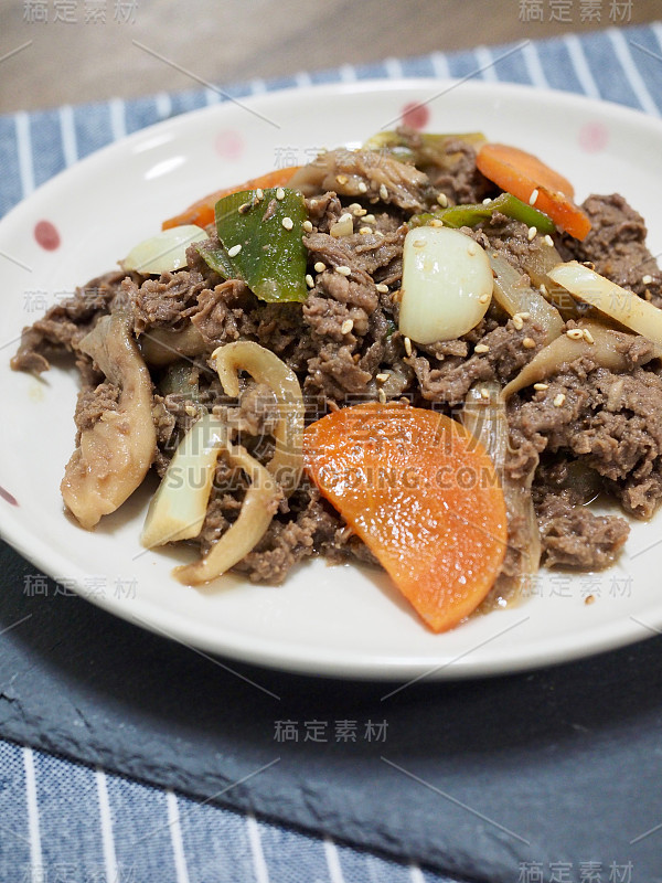 亚洲食物烤肉