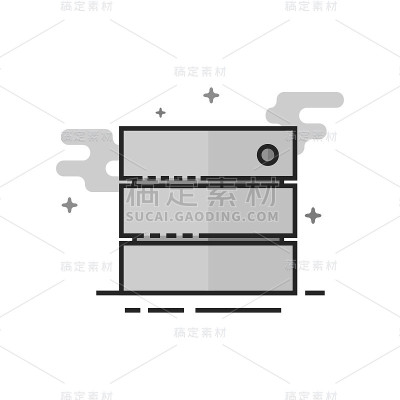 平面灰度图标-数据库