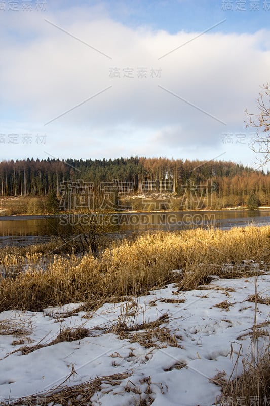 威尔士Brecon Beacons的Llwyn-Onn水库