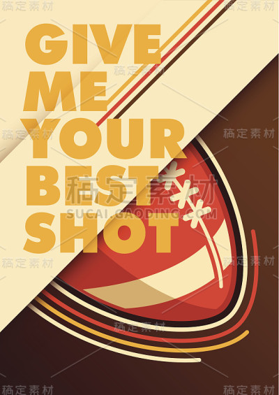 现代美式足球海报。