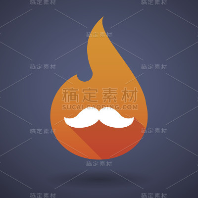 带有小胡子的火焰图标