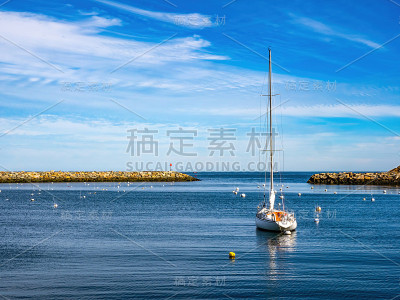 湾的帆船