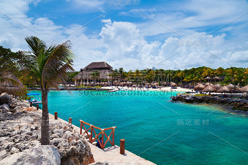 玛雅里维埃拉的Xcaret海滩