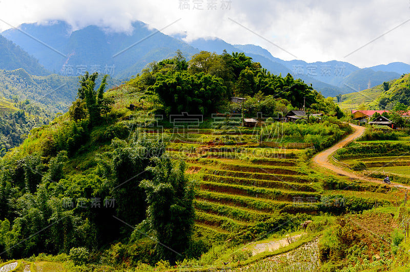 越南美丽的山景