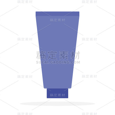 防晒霜在浴缸矢量平面材料设计孤立对象在白色背景。