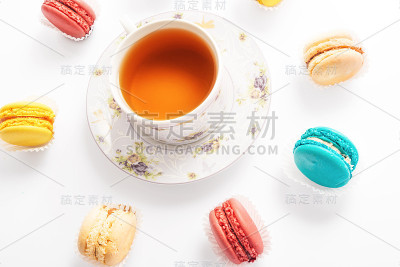 茶点杏仁白桌子