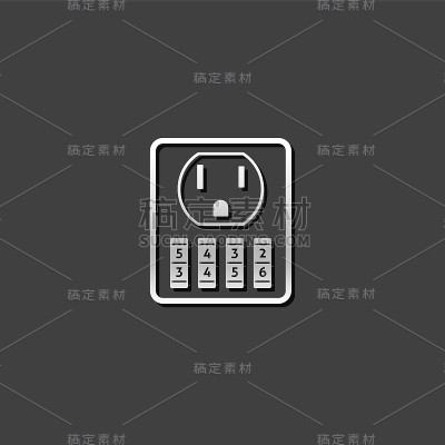金属图标-电源插座