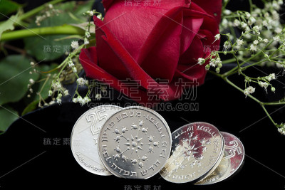 银币，皮迪恩哈本仪式。犹太仪式第一个婴儿