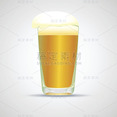 一杯逼真的啤酒