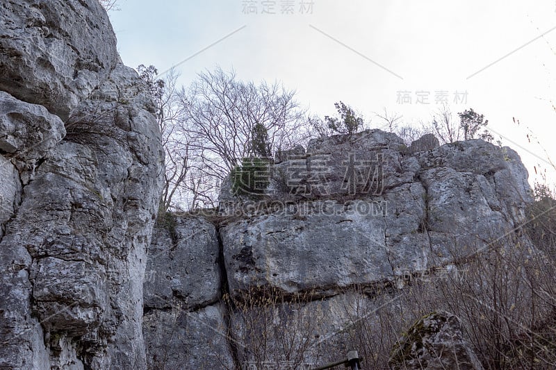 Głęboka洞穴(Maszycka Cave) -一个洞穴在Będkowska山谷在奥尔库兹高地