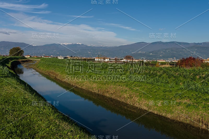 阿贝通的山区景观，意大利