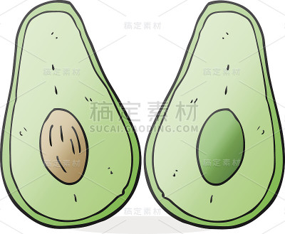 卡通鳄梨