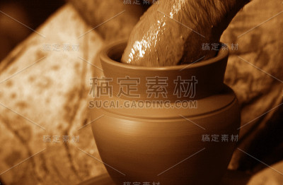 陶器的背景