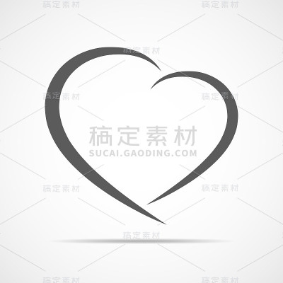 抽象的心脏图标。矢量插图。