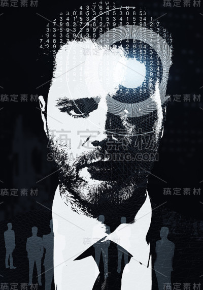 数字商人肖像正面