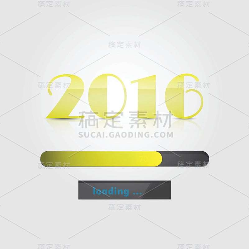 2016年新年快乐。五彩缤纷的贺卡设计。