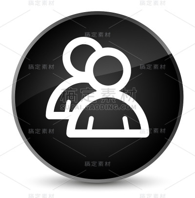 组图标优雅黑色圆形按钮