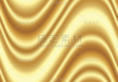 豪华的金色丝绸面料为背景，抽象的背景，向量