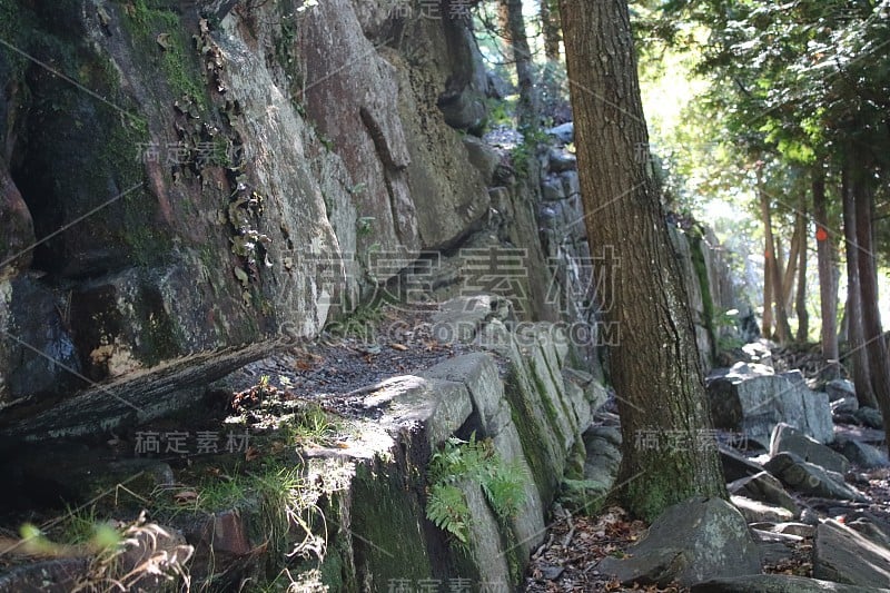 岩石山坡上