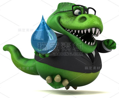 有趣的Trex - 3D插图