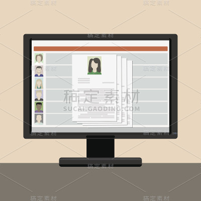 在电脑显示器上查看简历