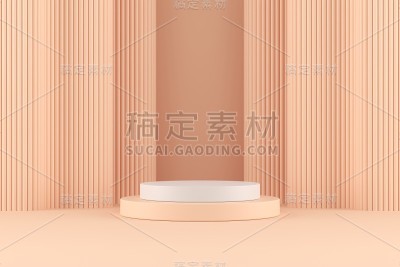 抽象模拟场景与几何形状的讲台。库存图片
