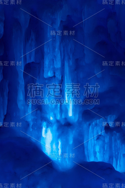 美丽的抽象背景。冰特写。光的游戏。