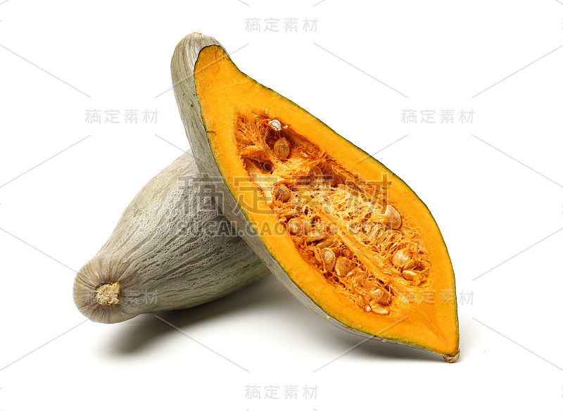 沿着绿色南瓜