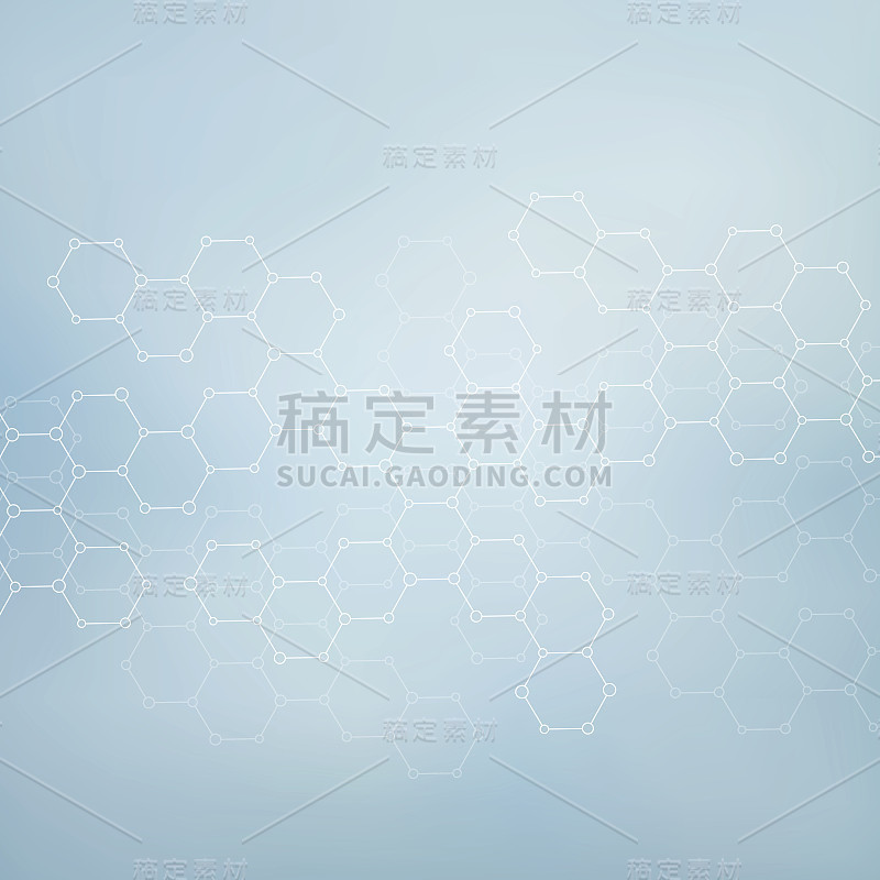 DNA和神经元的结构分子。抽象的背景。医学科学