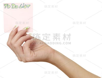 女人手上的待办事项清单