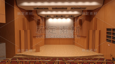 3D插图演奏厅内部