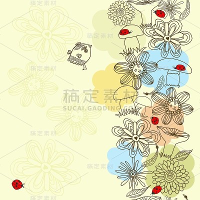 垂直无缝花纹