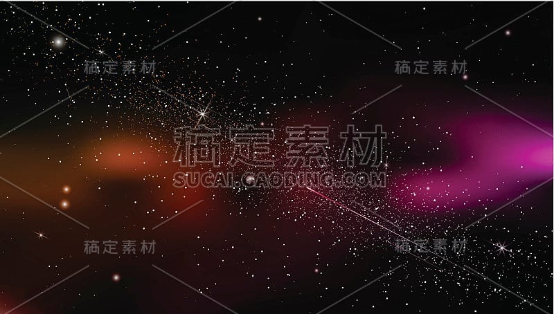 抽象背景是一个有星星和星云的空间。向量