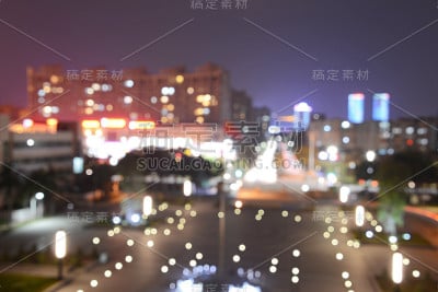 离焦街灯的背景。
