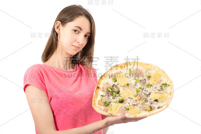 女孩披萨