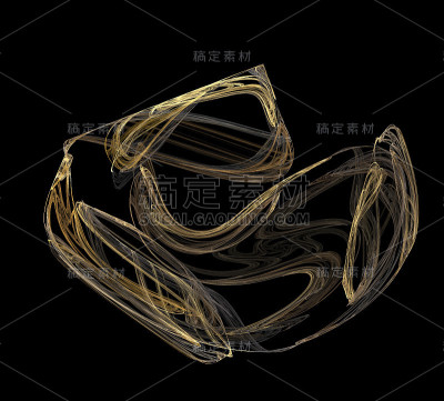 一个数字分形在黑色上的图像