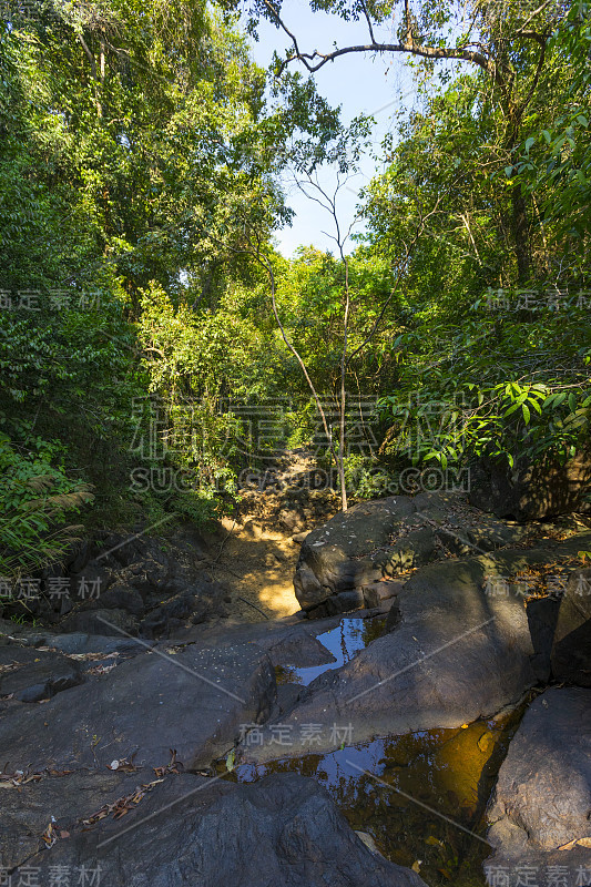 Klong Nonsi瀑布，Koh Chang,Trat。