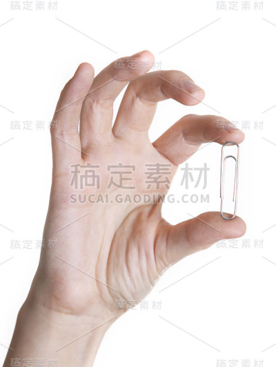 夹在手