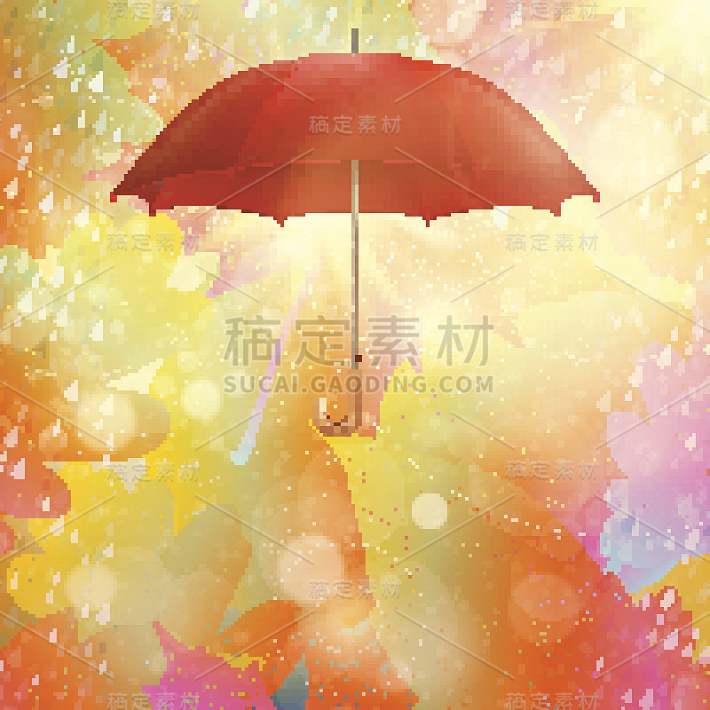秋天的抽象背景。每股收益10