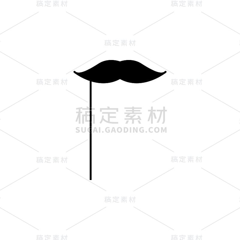 狂欢节上的八字胡棍图标。元素游乐园概念和web应用程序。图标用于网站设计和开发，应用程序开发。溢价图