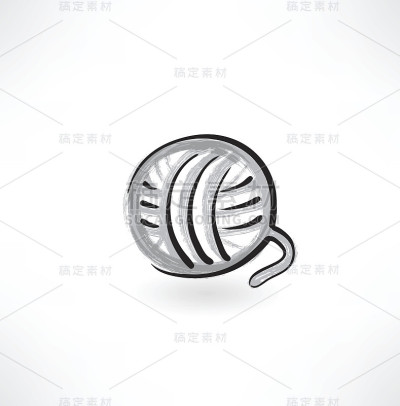 球纱线垃圾图标