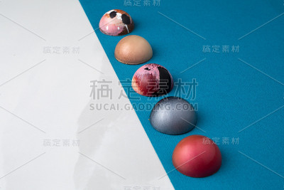 彩色现代巧克力松露大理石