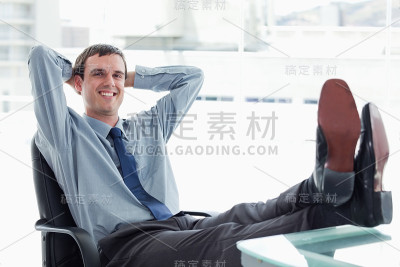 幸福的经理放松