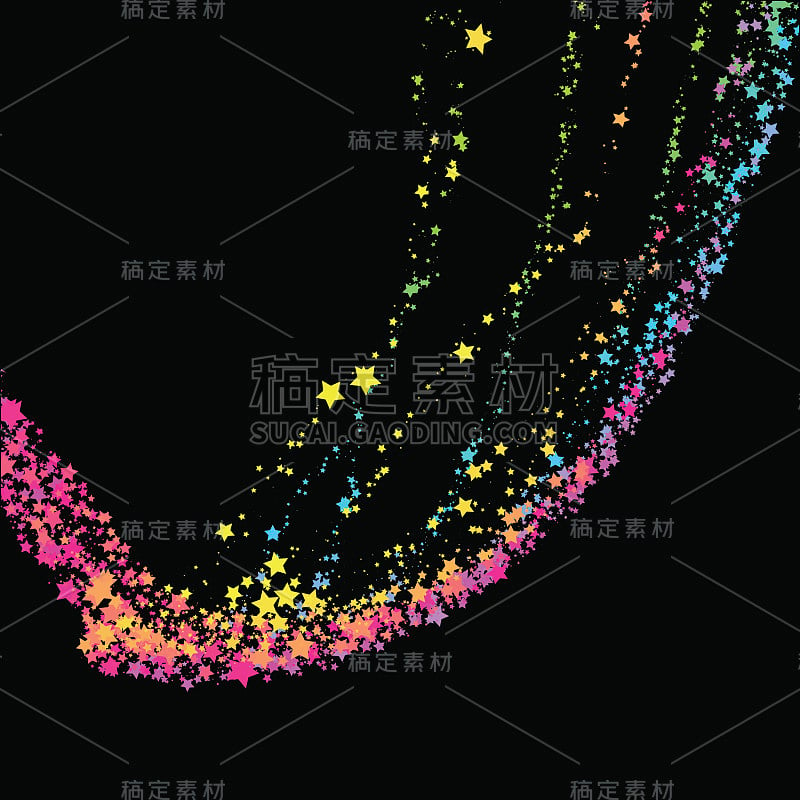 明星的方式。背景恒星。设计模板。抽象的矢量图。