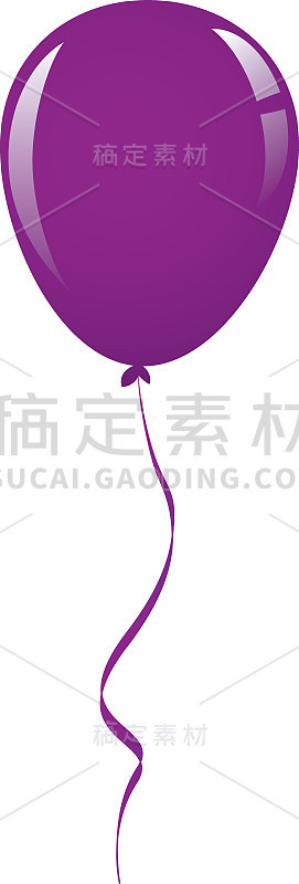 紫色的气球带