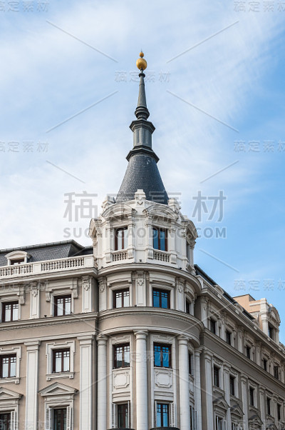 Calle de Alcala (Alcala街)建筑，马德里，西班牙。Alcala街是马德里最长的